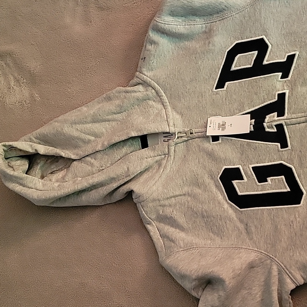 Kids Large, brand new grey, Gap zip up sweater